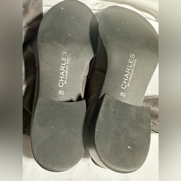 CHARLES BY CHARLES DAVID Gammon Gray Western Over-The-Knee Cowboy Boot Size 8.5 - Picture 8 of 11